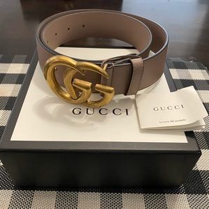 New Women’s Gucci GG MARMONT Dusty Pink Belt 85
